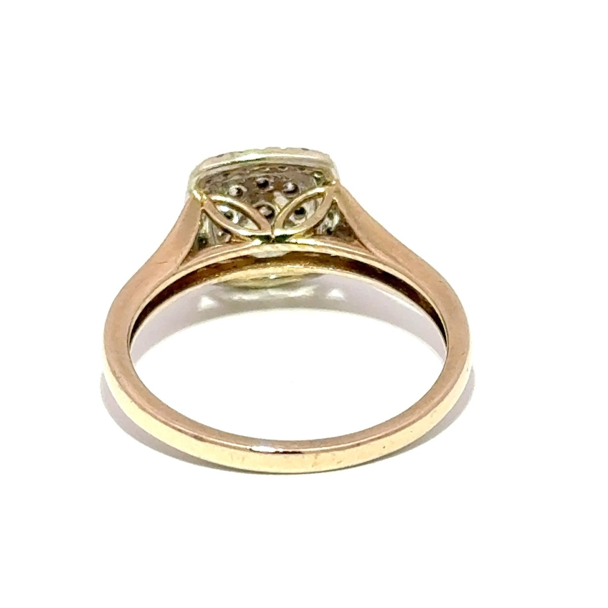 9ct Yellow Gold Diamond Cluster Halo Ring - Mega Cash Sydney
