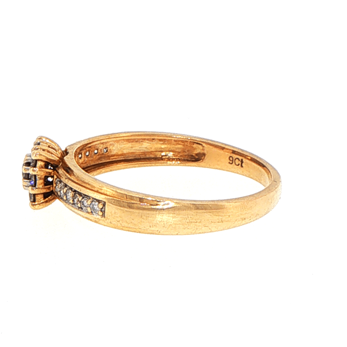 9ct Yellow Gold Diamond Cluster Multi-Stone Ring - Mega Cash Sydney