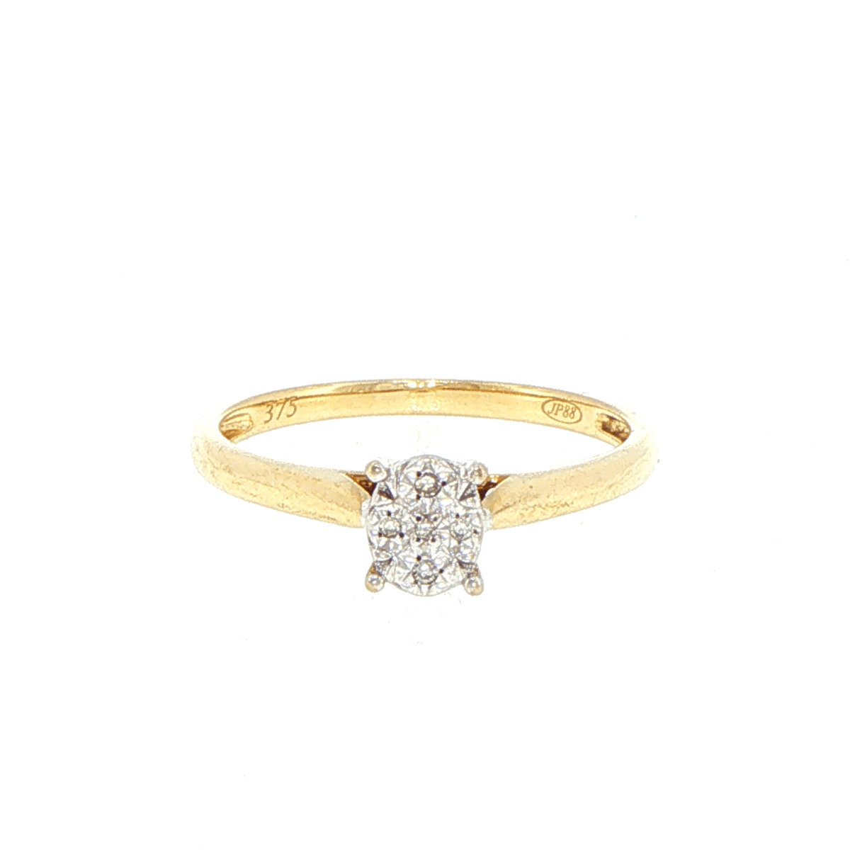 9ct Yellow Gold Diamond Cluster Ring - Mega Cash Sydney