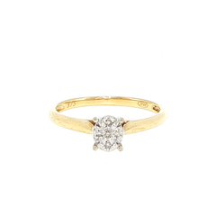 9ct Yellow Gold Diamond Cluster Ring - Mega Cash Sydney
