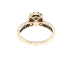 9ct Yellow Gold Diamond Cluster Ring with Channel Set Band - Mega Cash Sydney