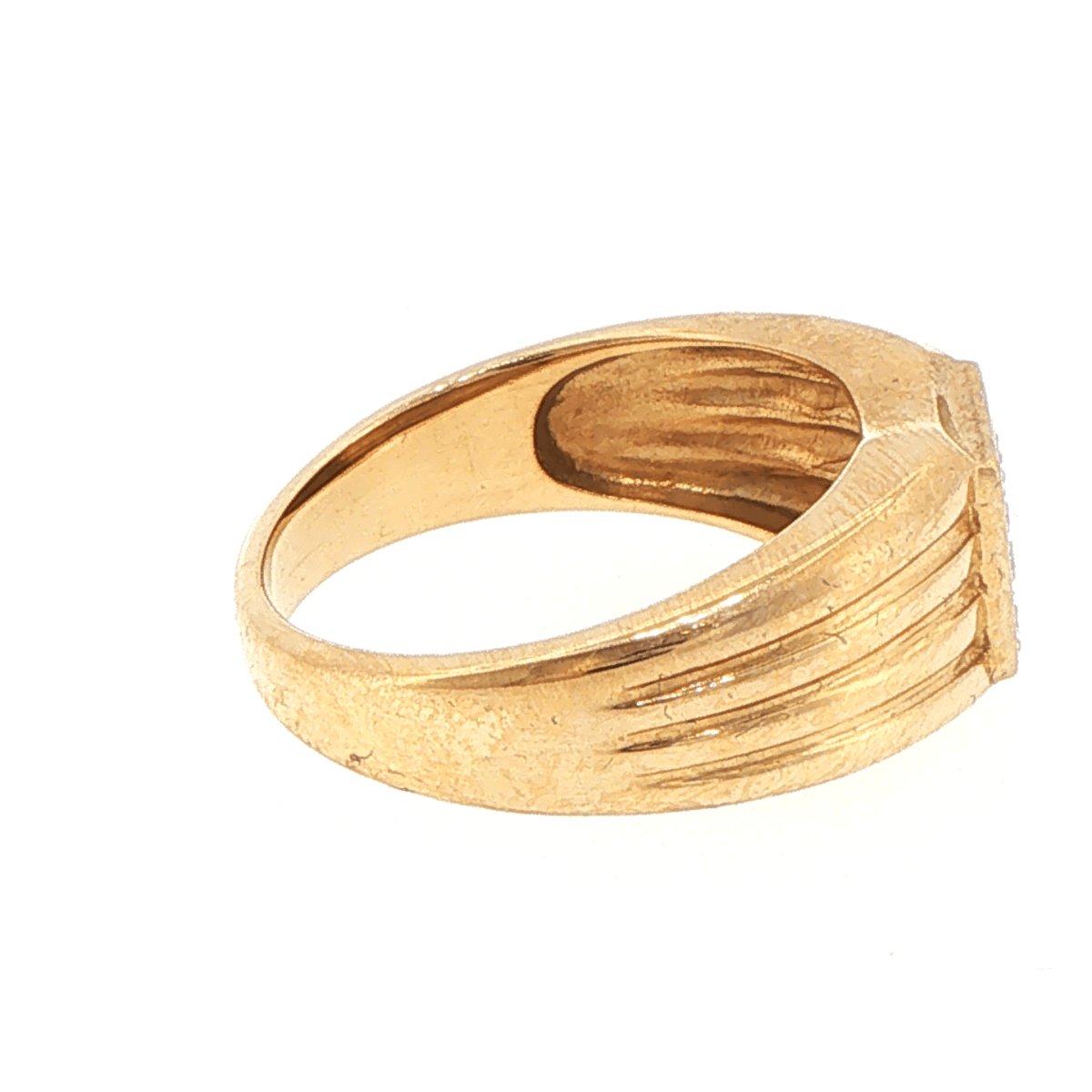 9ct Yellow Gold Diamond Cluster Signet Ring - Mega Cash Sydney