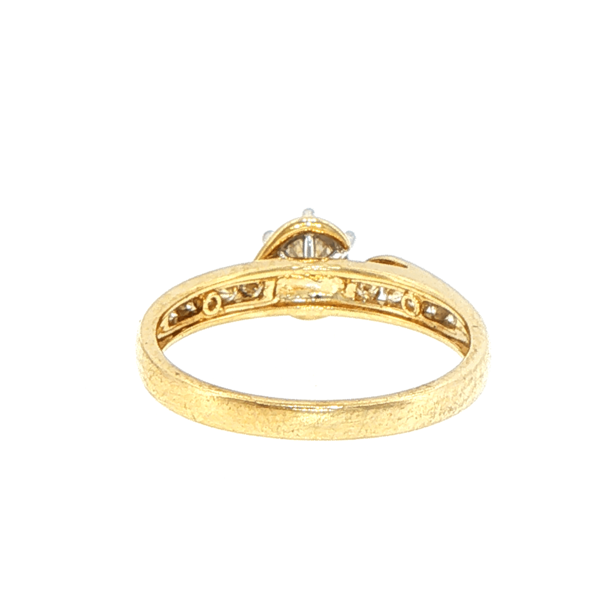9ct Yellow Gold Diamond Engagement Ring with Channel-Set Accents - Mega Cash Sydney