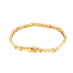9ct Yellow Gold Diamond Link Chain Bracelet - Mega Cash Sydney