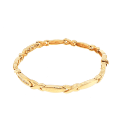 9ct Yellow Gold Diamond Link Chain Bracelet - Mega Cash Sydney