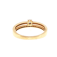 9ct Yellow Gold Diamond Solitaire Double Band Ring - Mega Cash Sydney