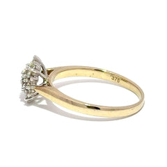 9ct Yellow Gold Diamond Starburst Cluster Ring - Mega Cash Sydney