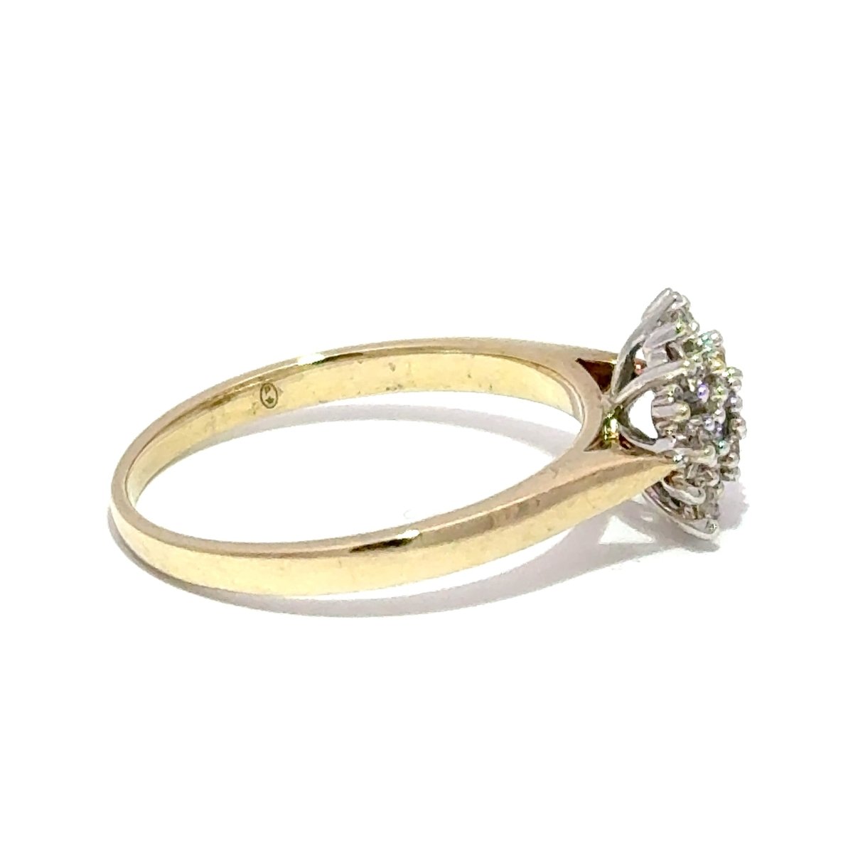 9ct Yellow Gold Diamond Starburst Cluster Ring - Mega Cash Sydney