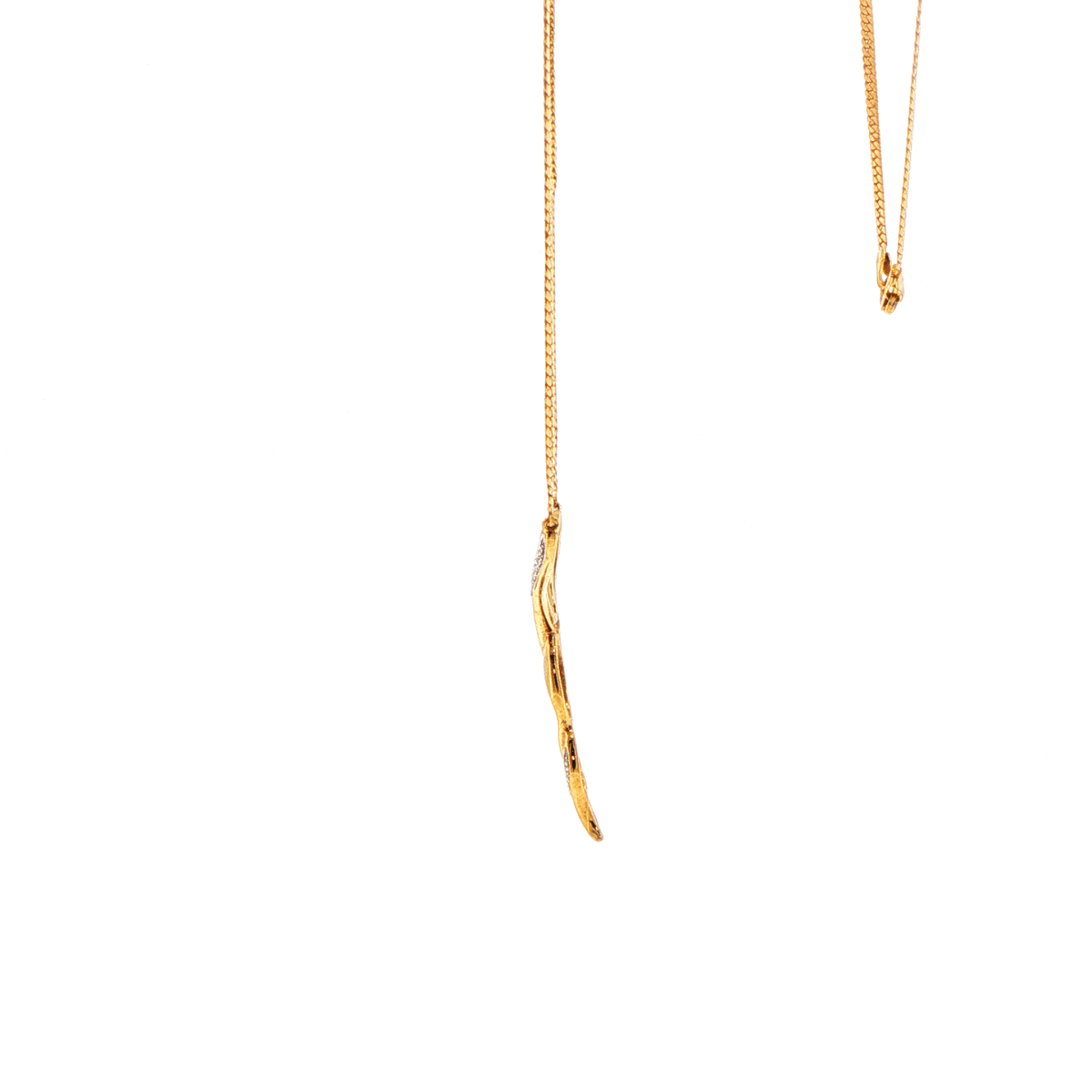 9ct Yellow Gold Diamond Swirl Pendant Necklace - Mega Cash Sydney