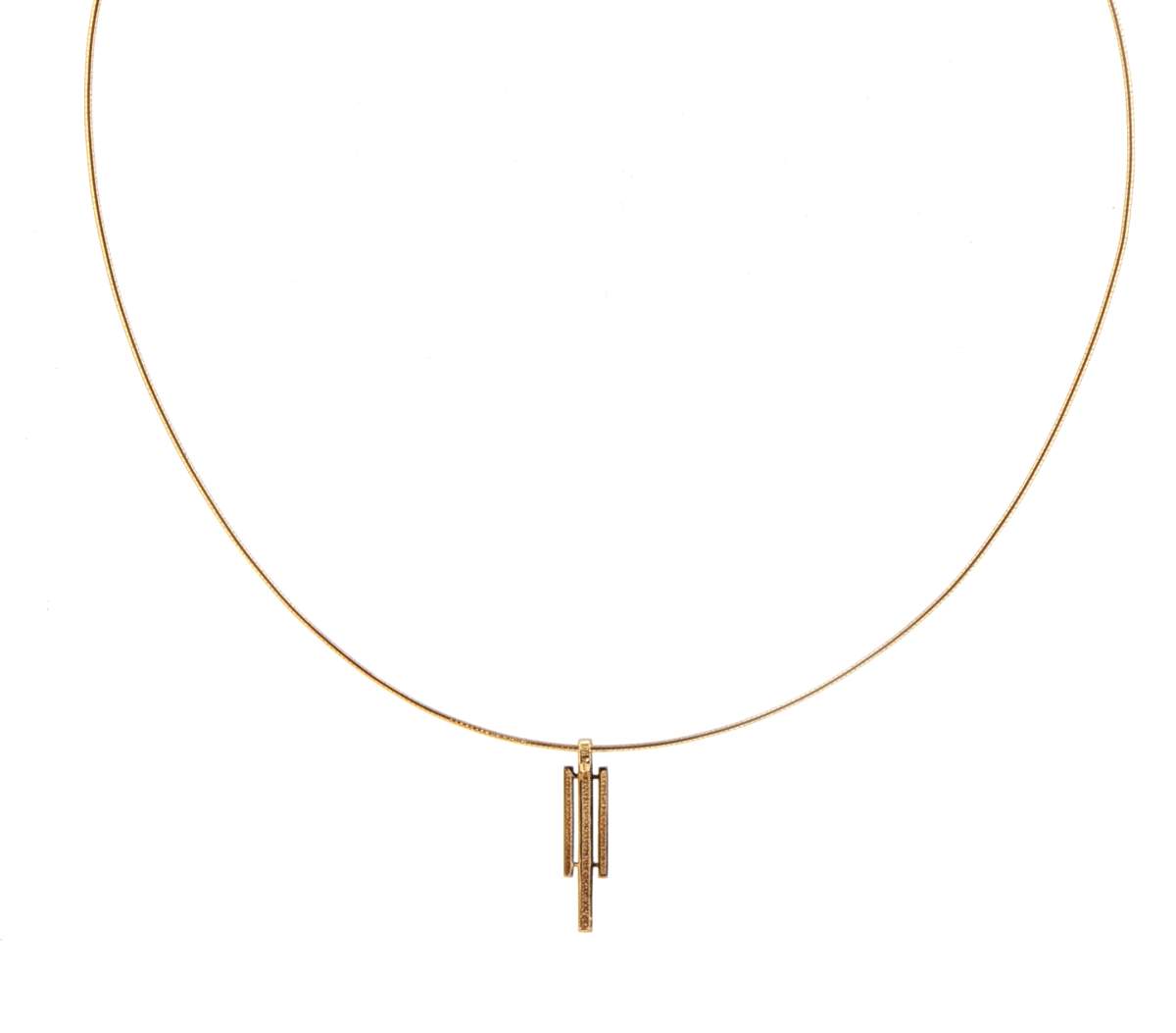 9ct Yellow Gold Diamond Vertical Bar Pendant Serpentine Chain - Mega Cash Sydney