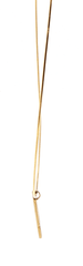 9ct Yellow Gold Diamond Vertical Bar Pendant Serpentine Chain - Mega Cash Sydney