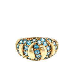 9ct Yellow Gold Dome Cocktail Ring - Mega Cash Sydney