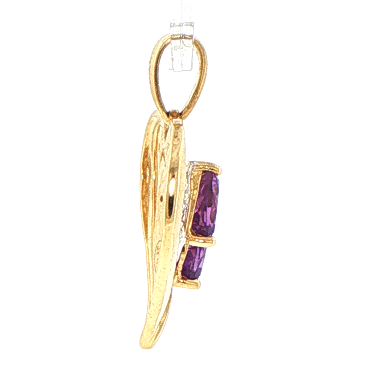 9ct Yellow Gold Double Heart Diamond Pendant - Mega Cash Sydney