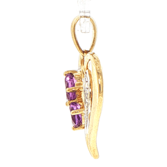 9ct Yellow Gold Double Heart Diamond Pendant - Mega Cash Sydney