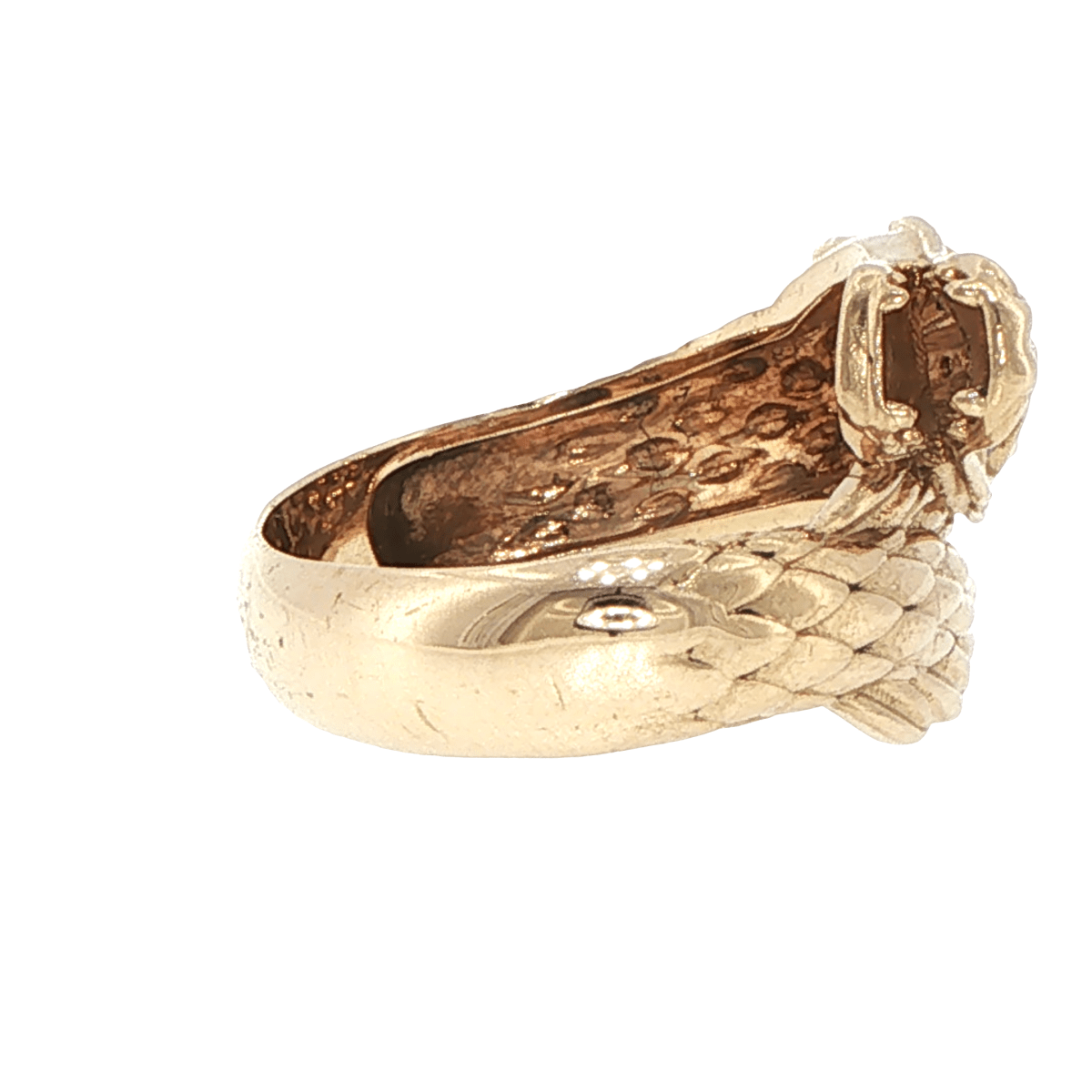 9ct Yellow Gold Dragon Cocktail Ring with Sapphire Eyes - Mega Cash Sydney