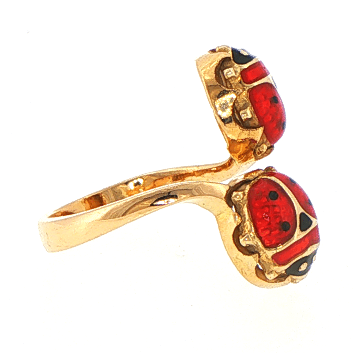 9ct Yellow Gold Enamel Ladybug Ring - Mega Cash Sydney