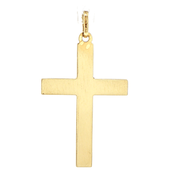 9ct Yellow Gold Engraved Scrollwork Cross Pendant - Mega Cash Sydney