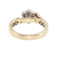 9ct Yellow Gold Fancy Brown Diamond Floral Bypass Ring - Mega Cash Sydney