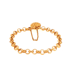 9ct Yellow Gold Filigree Heart Padlock Charm Bracelet - Mega Cash Sydney