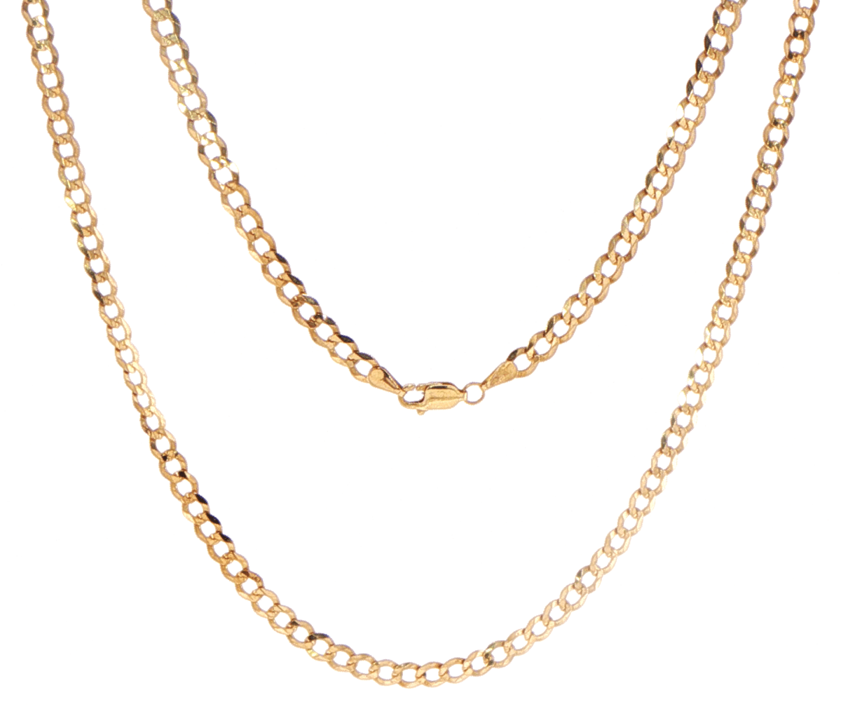 9ct Yellow Gold Flat Curb Link Chain Necklace - Mega Cash Sydney
