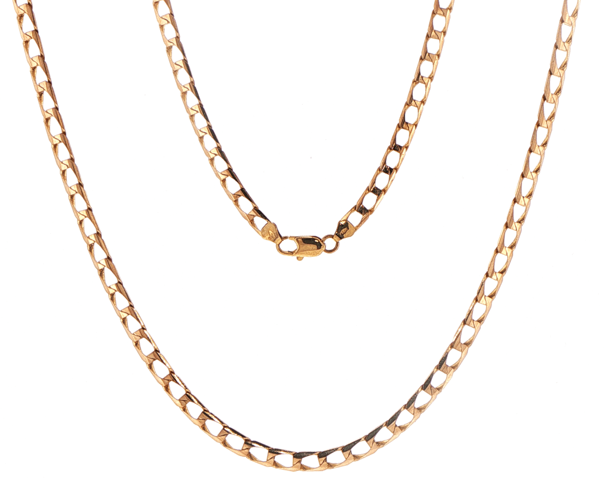 9ct Yellow Gold Flat Link Chain Necklace - Mega Cash Sydney