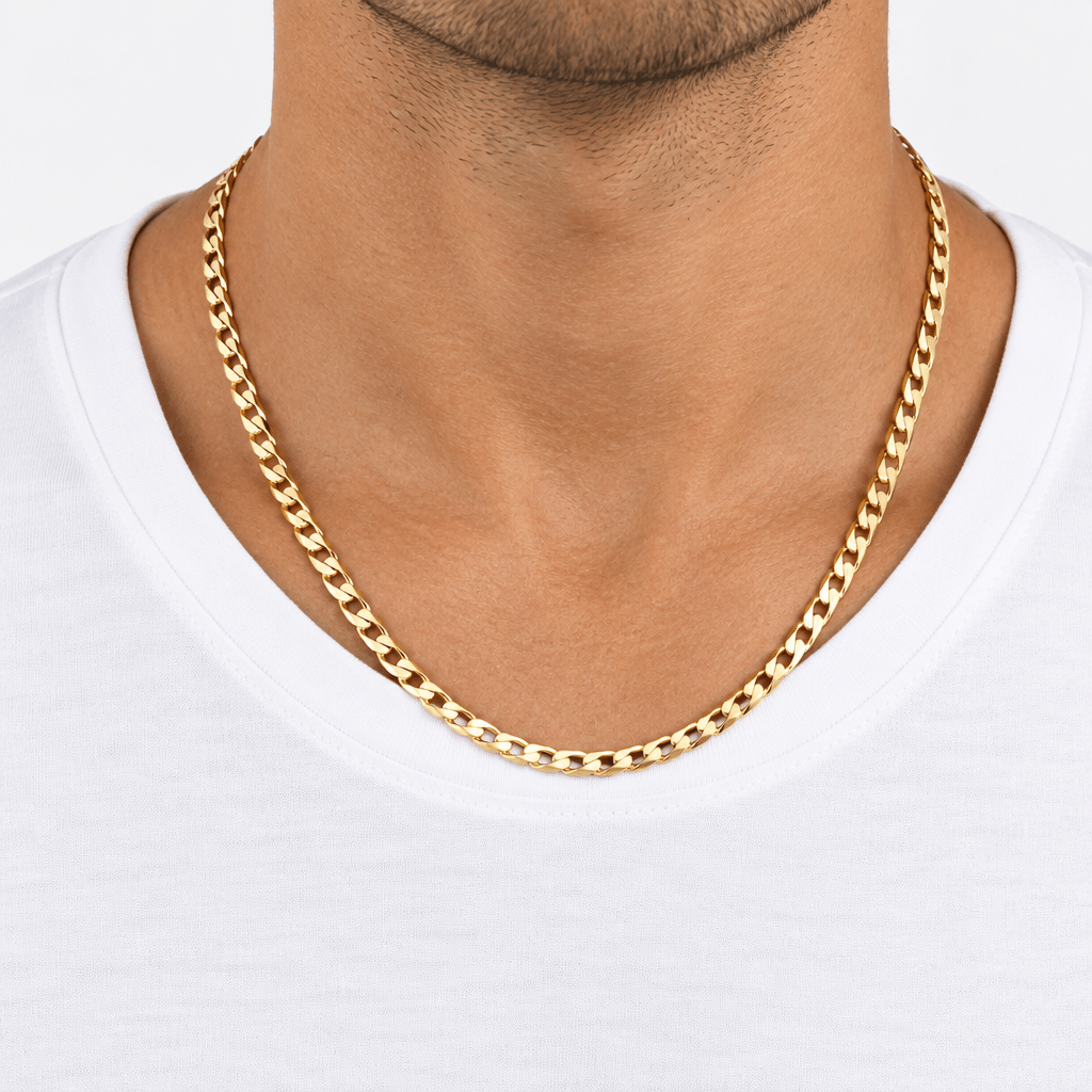 9ct Yellow Gold Flat Link Chain Necklace - Mega Cash Sydney