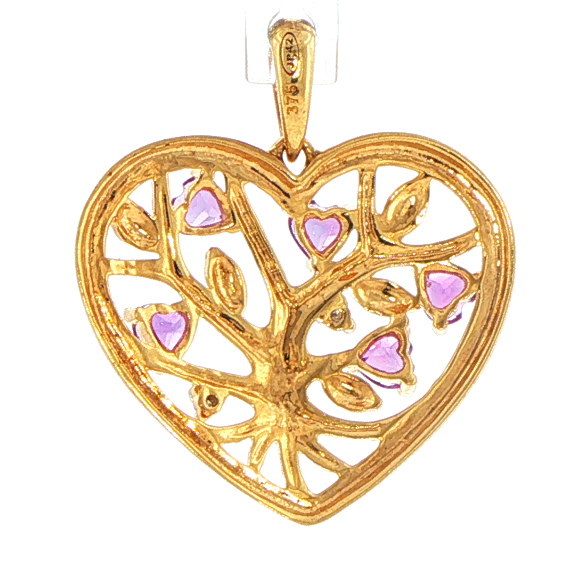 9ct Yellow Gold Heart-Shaped Tree of Life Pendant - Mega Cash Sydney