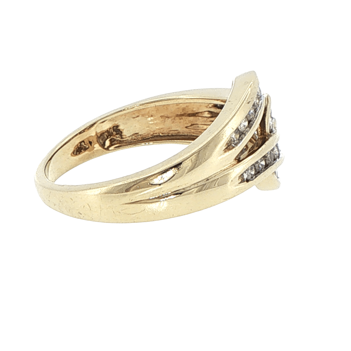 9ct Yellow Gold Interlocking Diamond Multi-Stone Ring - Mega Cash Sydney