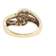 9ct Yellow Gold Interlocking Diamond Multi-Stone Ring - Mega Cash Sydney