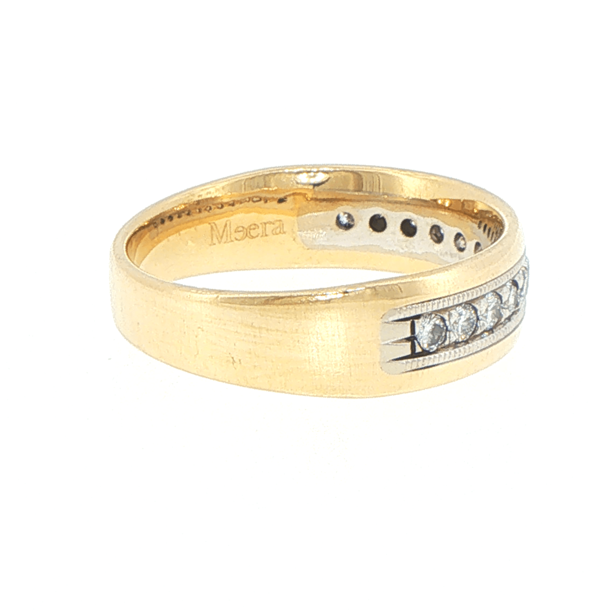 9ct Yellow Gold Lab-Grown Diamond Channel Set Milgrain Wedding Band - Mega Cash Sydney
