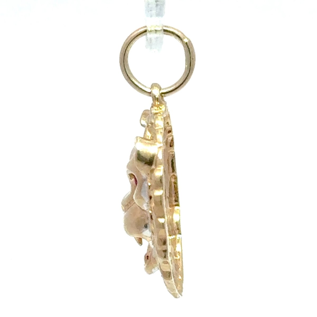9ct Yellow Gold Lion Head Pendant with Ruby Eyes - Mega Cash Sydney