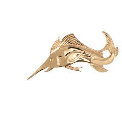 9ct Yellow Gold Marlin Fish Pendant - Mega Cash Sydney
