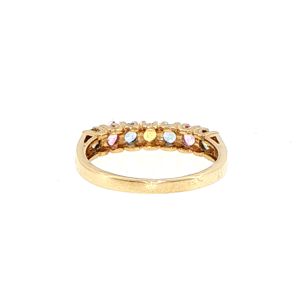 9ct Yellow Gold Multi-Colour Seven-Stone Ring - Mega Cash Sydney