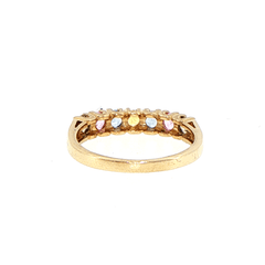 9ct Yellow Gold Multi-Colour Seven-Stone Ring - Mega Cash Sydney