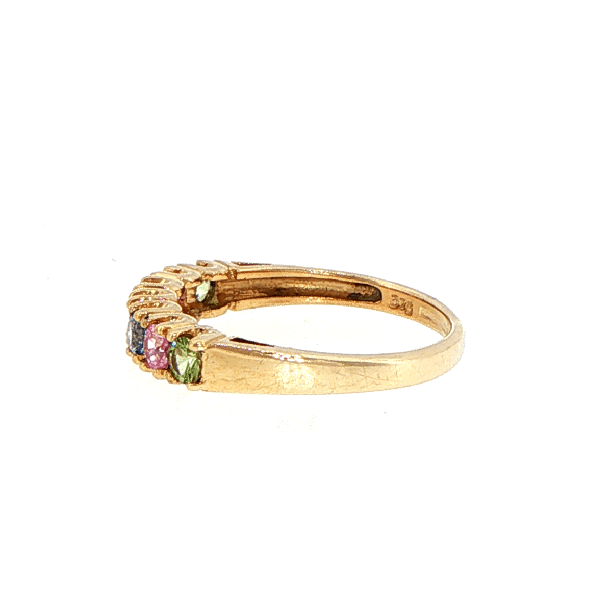 9ct Yellow Gold Multi-Colour Seven-Stone Ring - Mega Cash Sydney