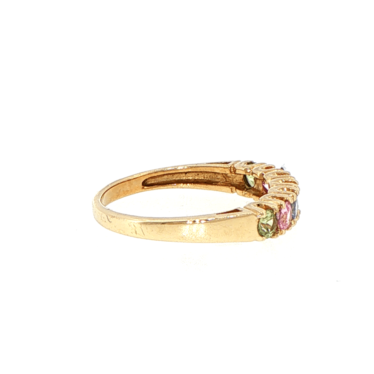 9ct Yellow Gold Multi-Colour Seven-Stone Ring - Mega Cash Sydney