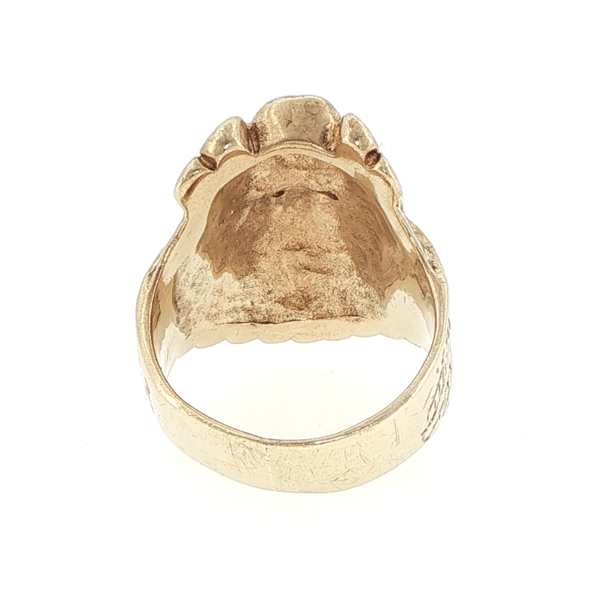 9ct Yellow Gold Native American Chief Signet Ring - Mega Cash Sydney