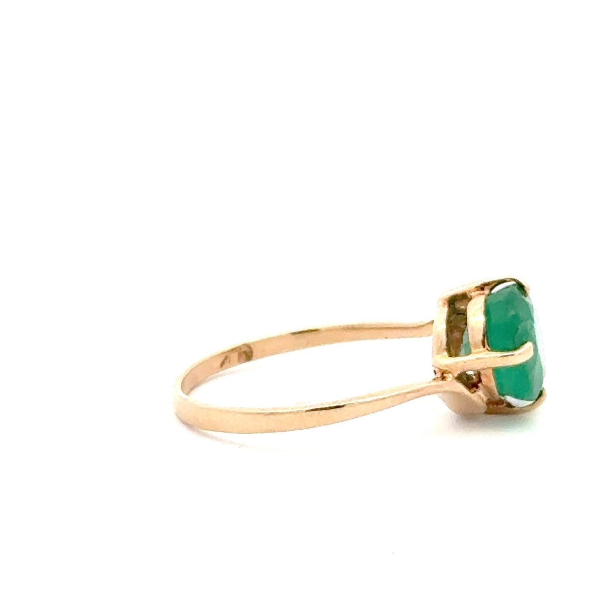 9ct Yellow Gold Oval Green Asymmetrical Bypass Ring - Mega Cash Sydney