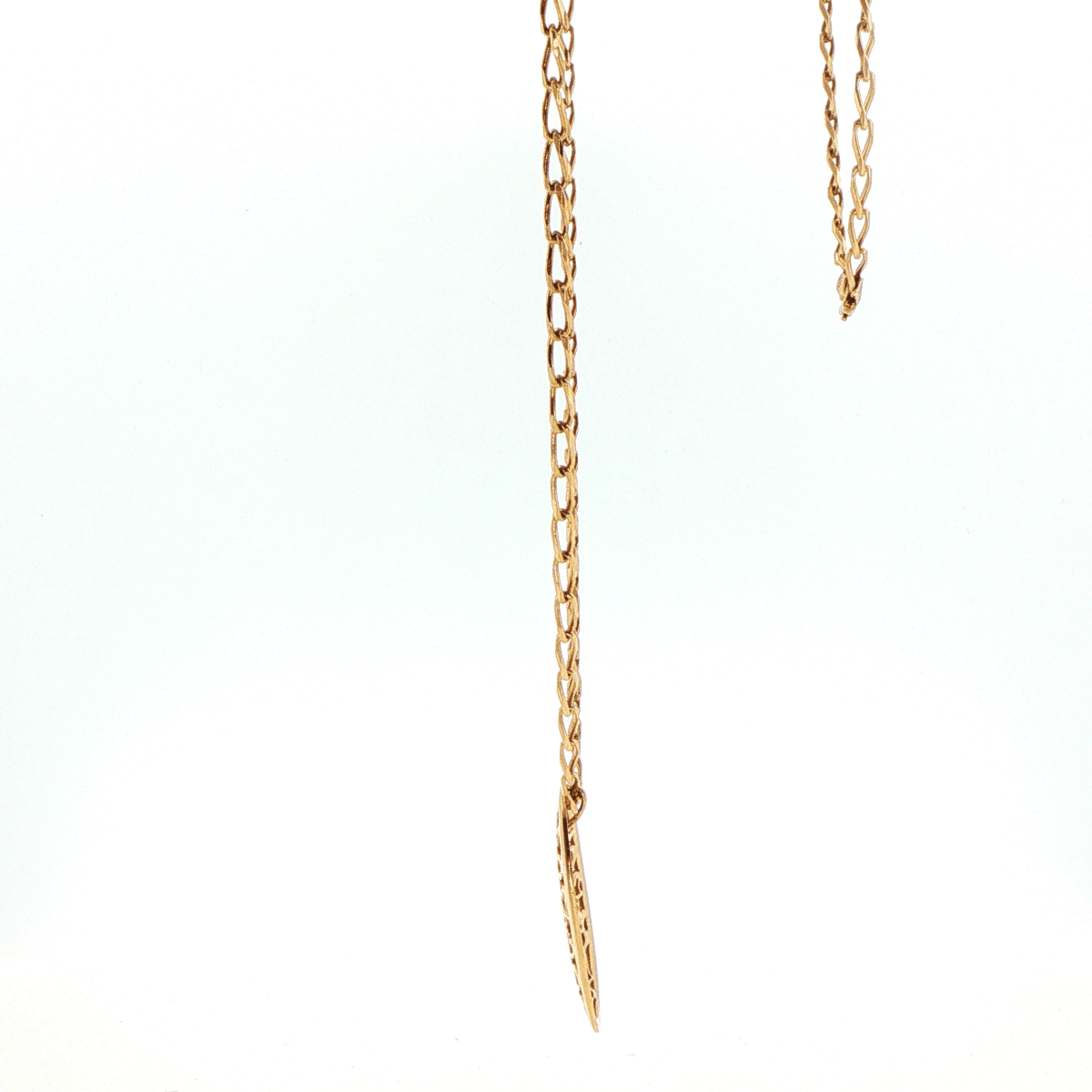 9ct Yellow Gold Oval Pendant Necklace with Heart Motif - Mega Cash Sydney