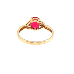 9ct Yellow Gold Oval Red Multistone Ring - Mega Cash Sydney