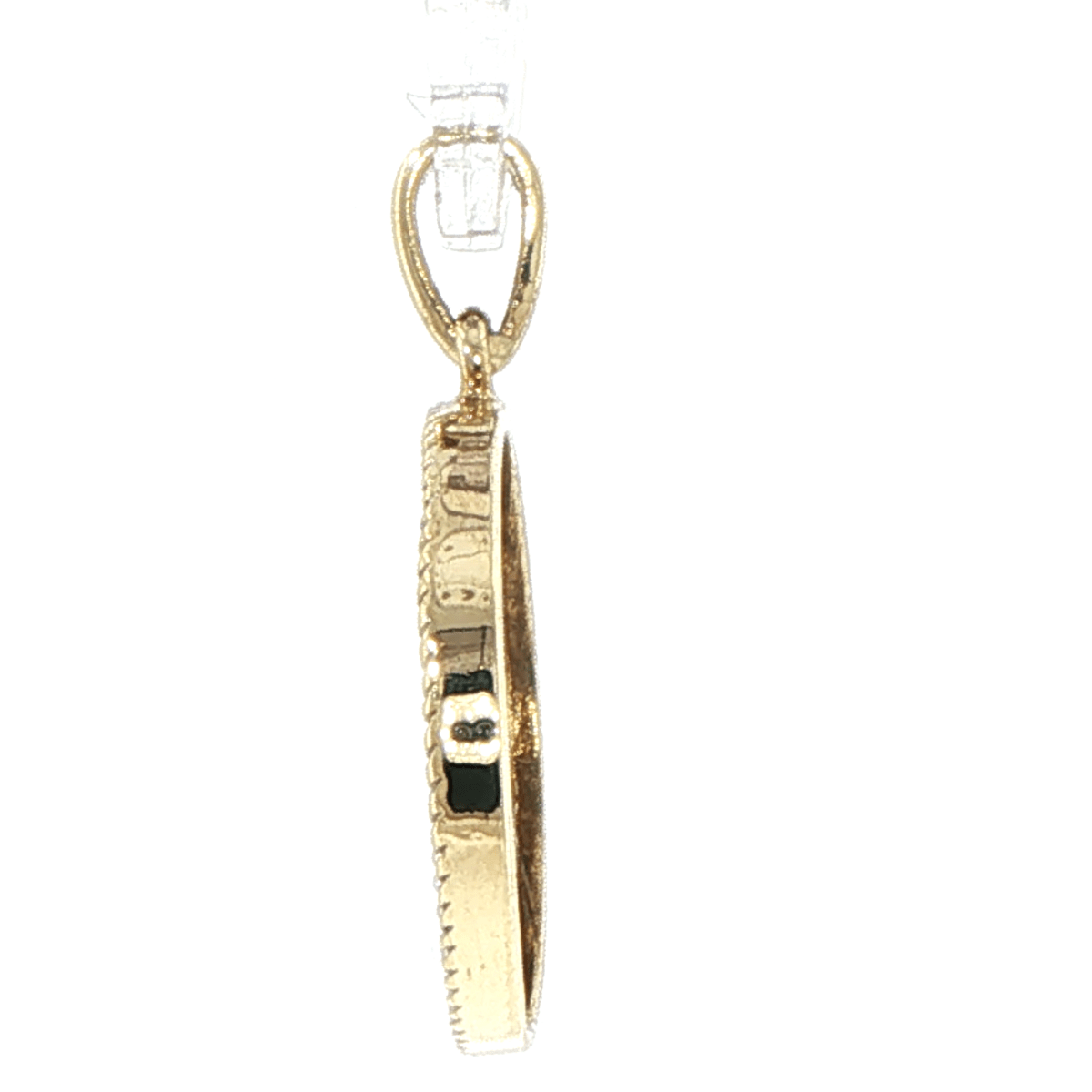 9ct Yellow Gold Pavé Diamond Circle Pendant - Mega Cash Sydney