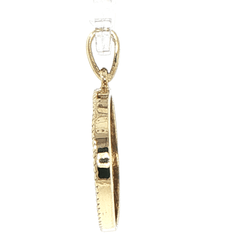 9ct Yellow Gold Pavé Diamond Circle Pendant - Mega Cash Sydney