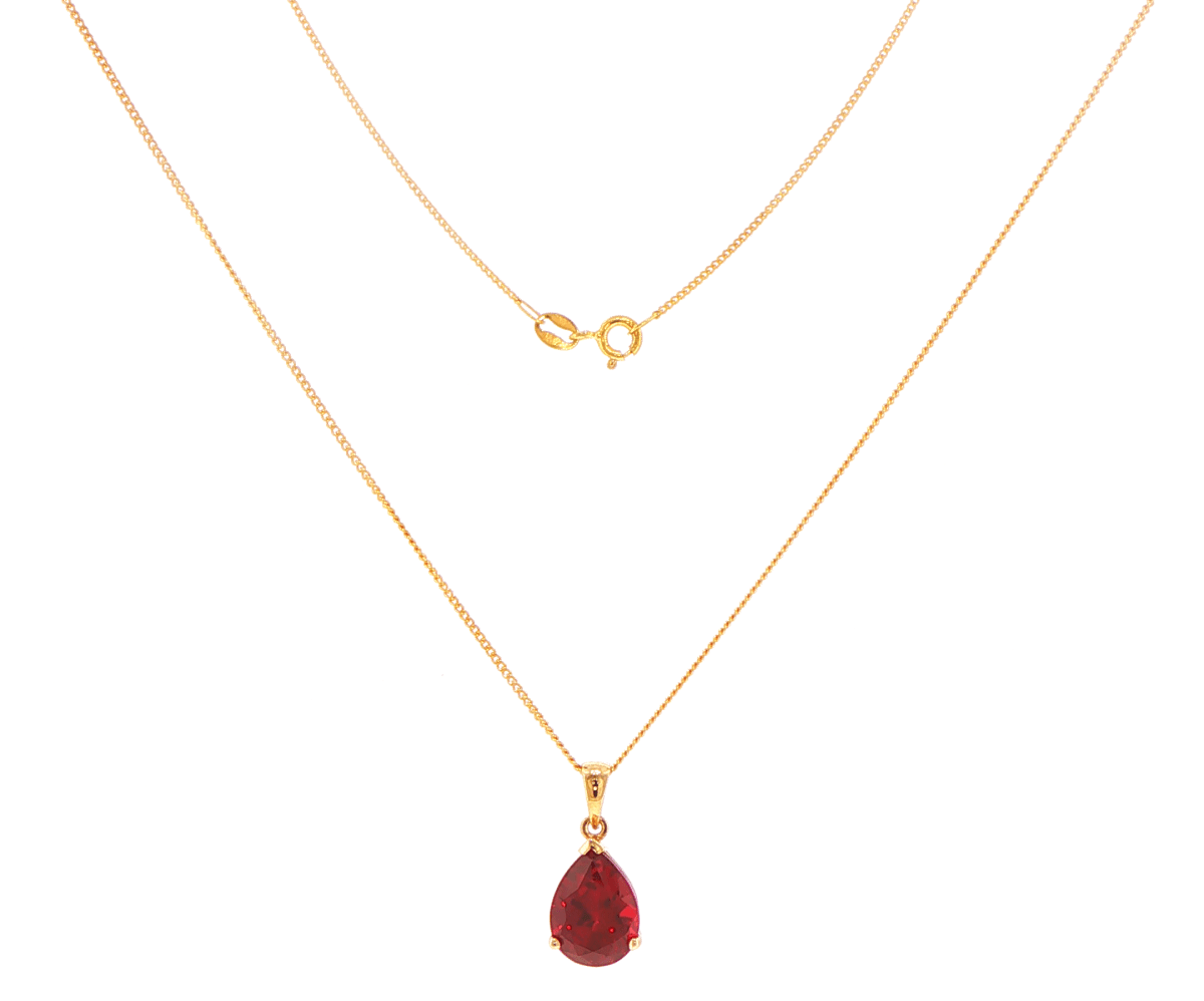 9ct Yellow Gold Pear-Cut Pendant Necklace - Mega Cash Sydney