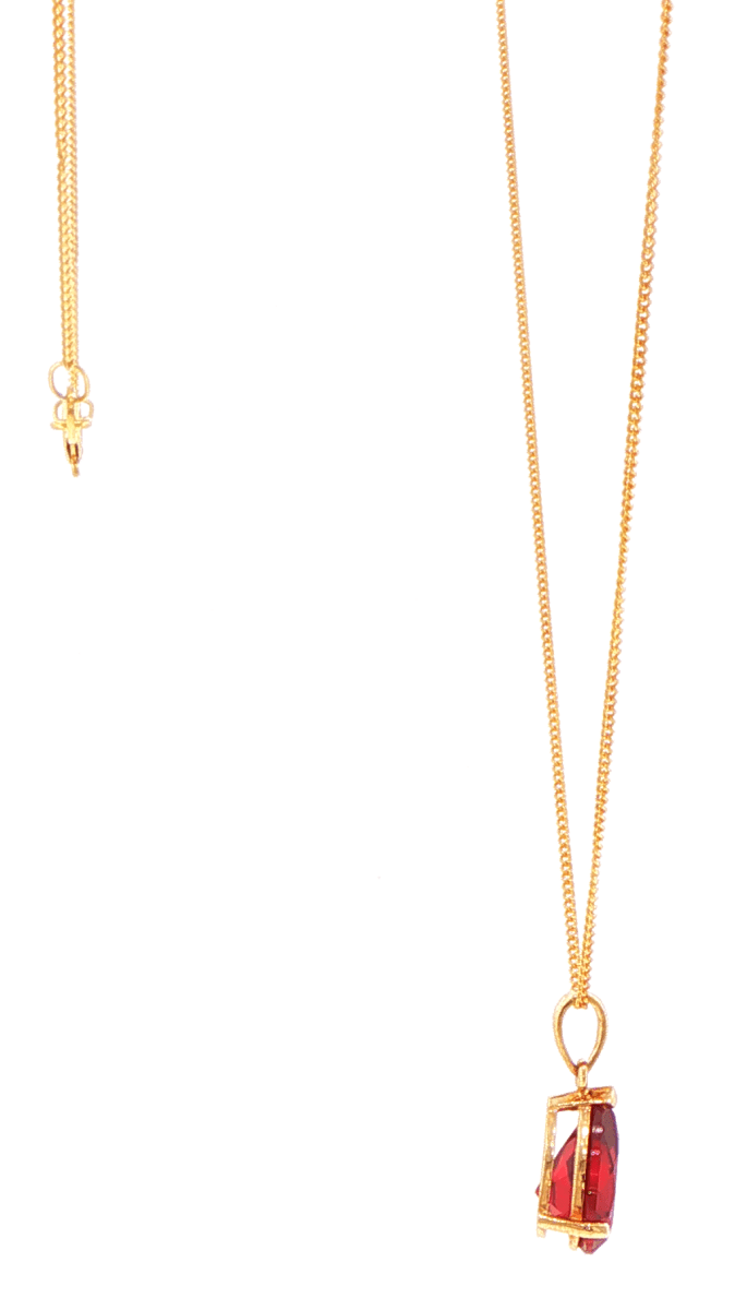 9ct Yellow Gold Pear-Cut Pendant Necklace - Mega Cash Sydney