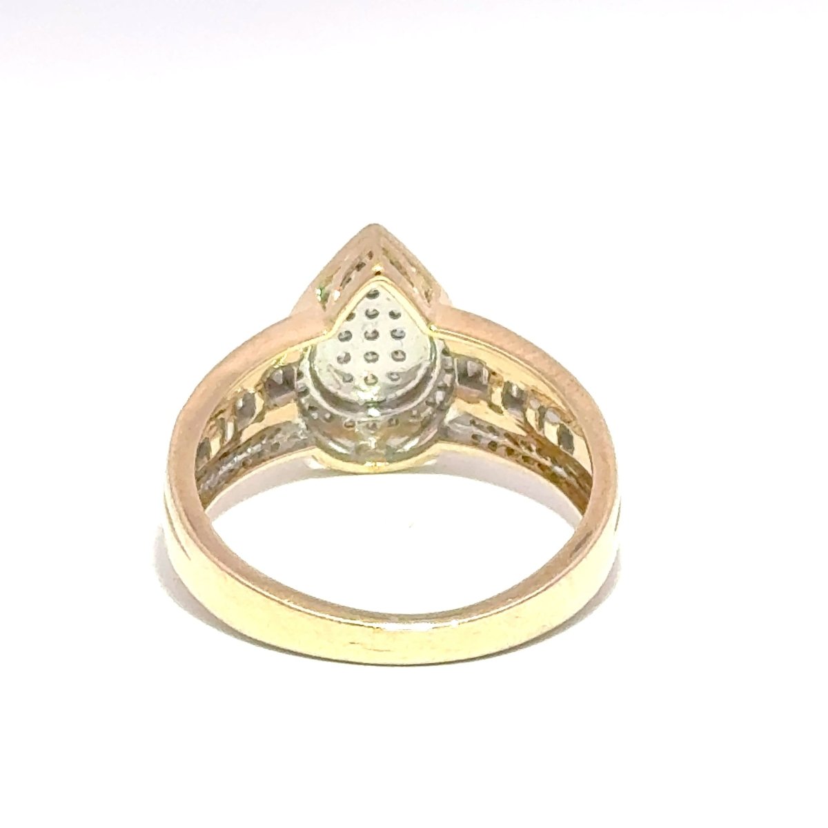 9ct Yellow Gold Pear-Shaped Diamond Cluster Ring - Mega Cash Sydney