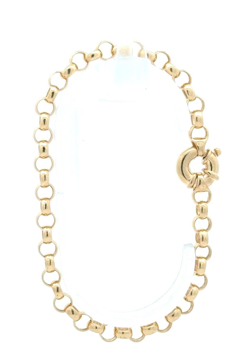 9ct Yellow Gold Rolo Chain Bracelet with Oversized Clasp - Mega Cash Sydney