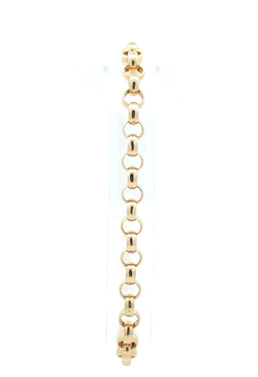9ct Yellow Gold Rolo Chain Bracelet with Oversized Clasp - Mega Cash Sydney