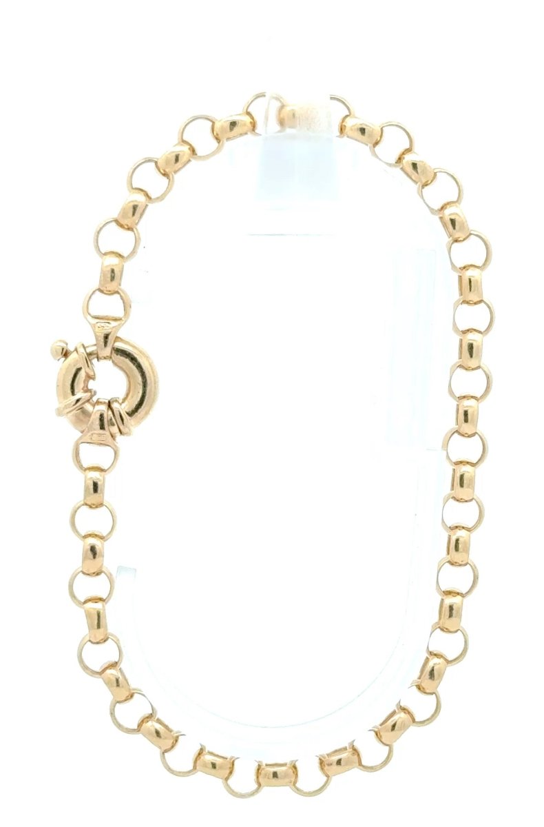 9ct Yellow Gold Rolo Chain Bracelet with Oversized Clasp - Mega Cash Sydney