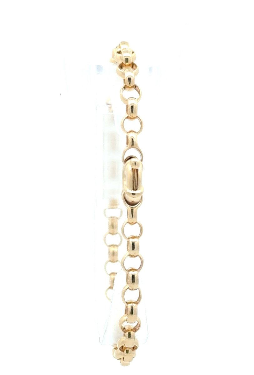 9ct Yellow Gold Rolo Chain Bracelet with Oversized Clasp - Mega Cash Sydney