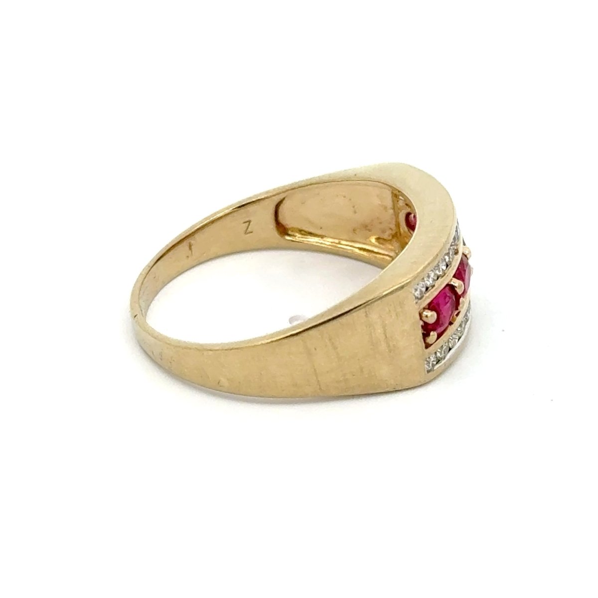 9ct Yellow Gold Ruby Multistone Ring with White Accents - Mega Cash Sydney